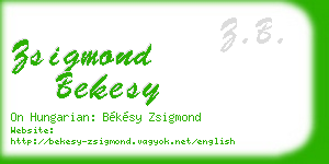 zsigmond bekesy business card